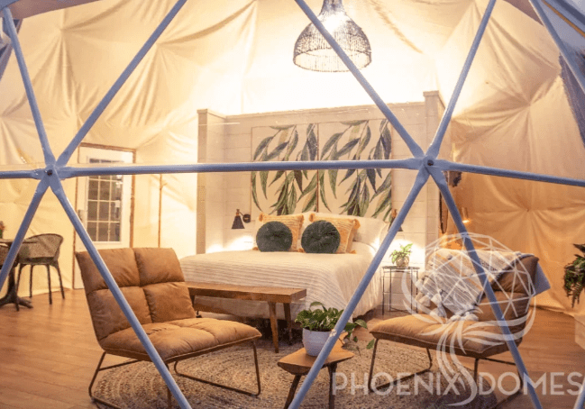 Phoenix Domes - Medium Frame 4 Season Glamping Package Dome - 23'/7m